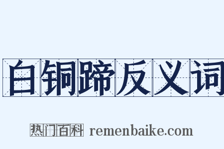 白铜蹄反义词是什么意思的图片